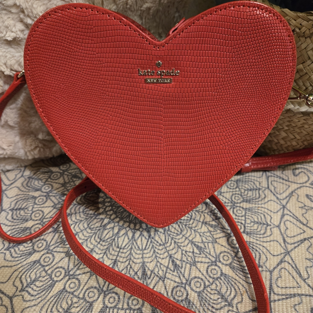 kate spade Red Heart-Shaped "Secret Admirer" Crossbody Bag